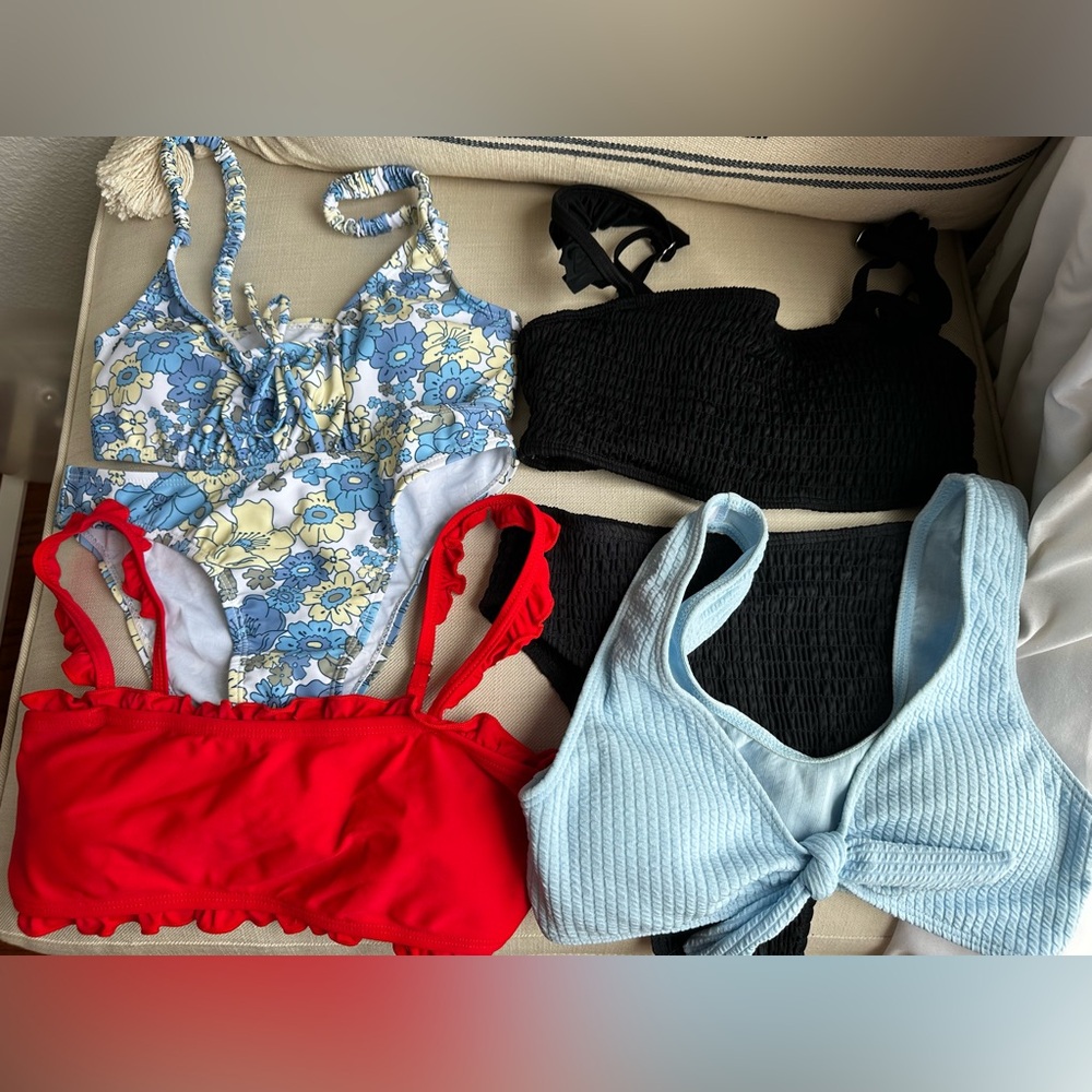 BUNDLE OF TWO BIKINI SETS AND TWO TOPS GREAT CONDITION’